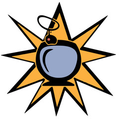 Stylized Tv explosion