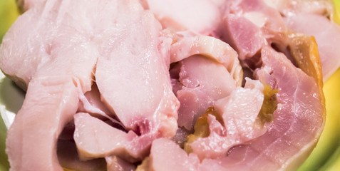 Appetizing ham sliced