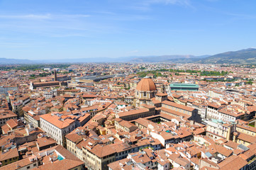Fototapeta na wymiar Historic centre of Florence in Italy