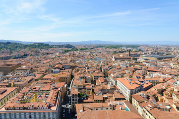 Fototapeta na wymiar Historic centre of Florence in Italy