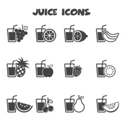 Naklejka premium juice icons