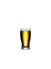 Glass of beer isolated on a white background