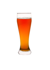 Glass of beer isolated on a white background