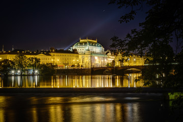 Fototapeta na wymiar Prague National Theatre ,Czech Republic