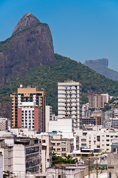 Rio de Janeiro Leblon District Skyline and Beautiful Mountains