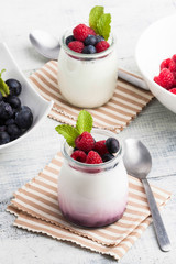 Yogurt con frutos del bosque