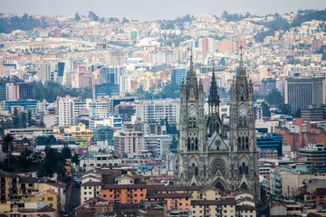 Stoff pro Meter Südamerika Quito Ecuador Stadtansicht