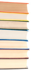 stack of books isolated on white