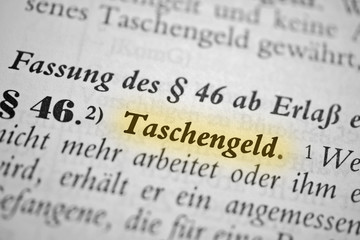 Fototapeta premium Taschengeld - mit Textmarkierung
