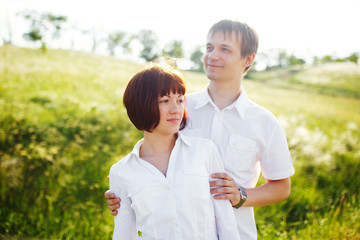 Obraz premium Happy couple outdoor, summertime