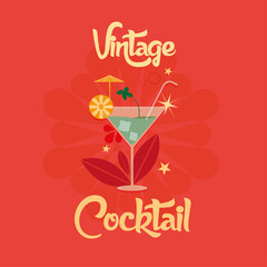 Cocktail vintage illustration