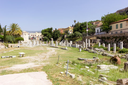 Monuments in Athens around acropolis
