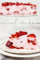 Piece of strawberry cake