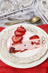 Piece of strawberry cake