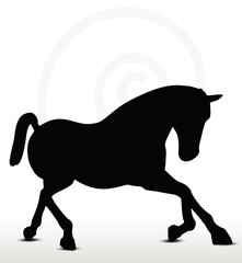 EPS 10 Vector - horse silhouette in running position