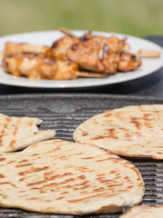 Grilled chicken skewers