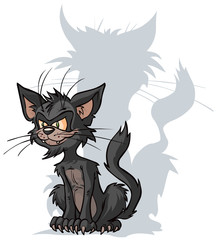Cartoon Black Cat.