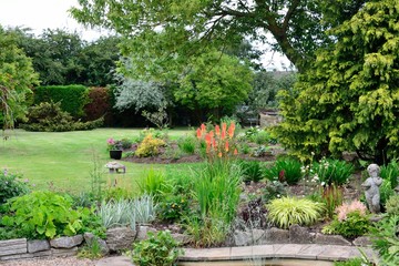 English Garden with plants
