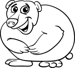 bear animal cartoon coloring book