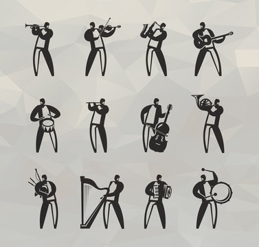 Musicians. Vector format