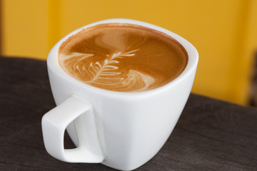 A cup of latte art