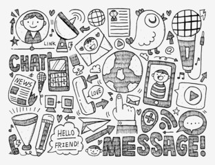 doodle communication background