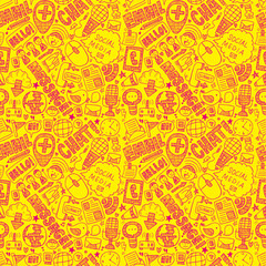 seamless doodle communication pattern