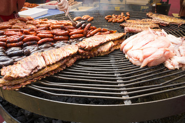 Grilling meat