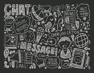 doodle communication background