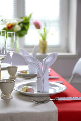 Beautiful holiday Easter table setting