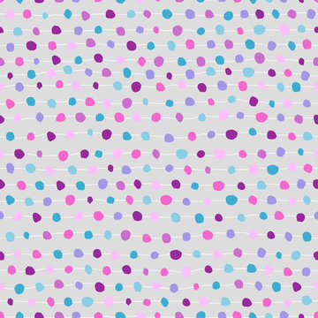 Seamless abstract background of dots and strips