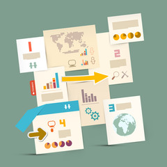 Vector Infographics Paper Layout - Template