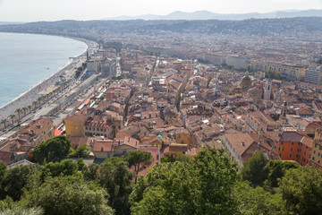 Fototapeta premium Nice,France. View from the hill Chateau