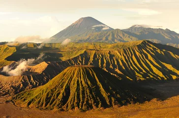 Papier Peint photo Lavable Volcan Volcan du mont Bromo de Java oriental, Indonésie