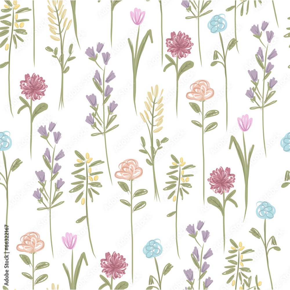Poster Floral seamless pattern for your design