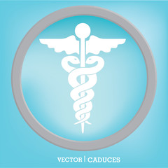 caduceus sign icon vector