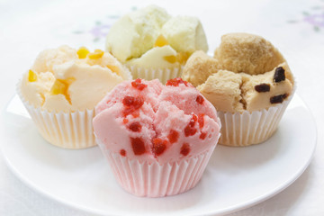 Muffin cup cake or Cotton - wool cake.