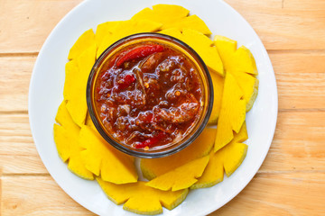 Mango With Sweet Fish Sauce.