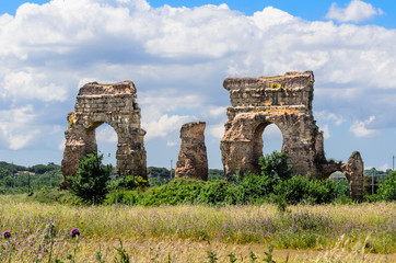 Roman Aqueduct in Rome - Appia Park