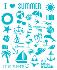 Summer Icons Set.Vector