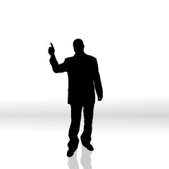 Vector silhouette of a man.