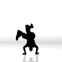 Vector silhouette of man.