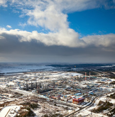 Gas processing plant in West Siberia