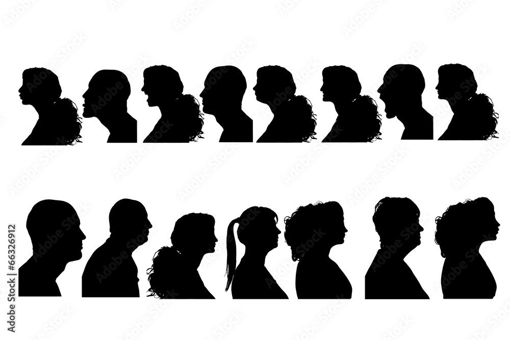 Poster vector silhouettes people.