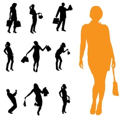 Vector silhouette of a people.