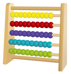 Vector format of horizontal colored abacus toy