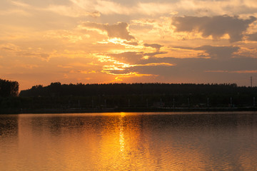 Sunset lake