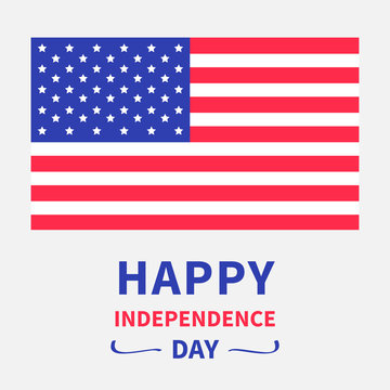 Happy independence day. 4th of July. White