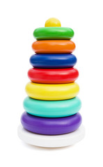 plastic pyramid for children with clipping path, vertical