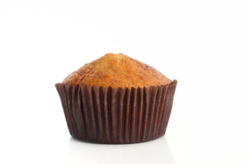 banana muffin on a white